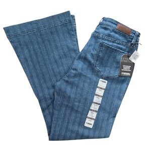 Rock & Roll Denim Striped Trouser Flares NWT  34x32